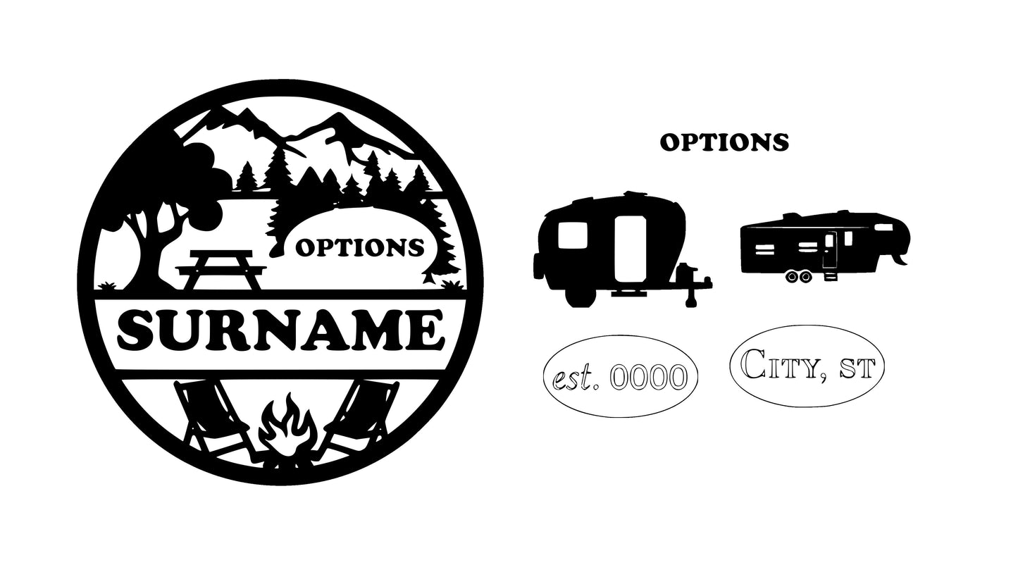 10” Personalized Camping Sign Lovey Makes It