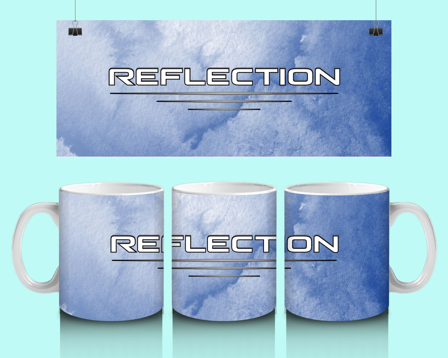 15 oz Coffee Cup Grand Design Reflection Lovey Makes It Reflection on Blue Frost No Name Horizontal <- ->