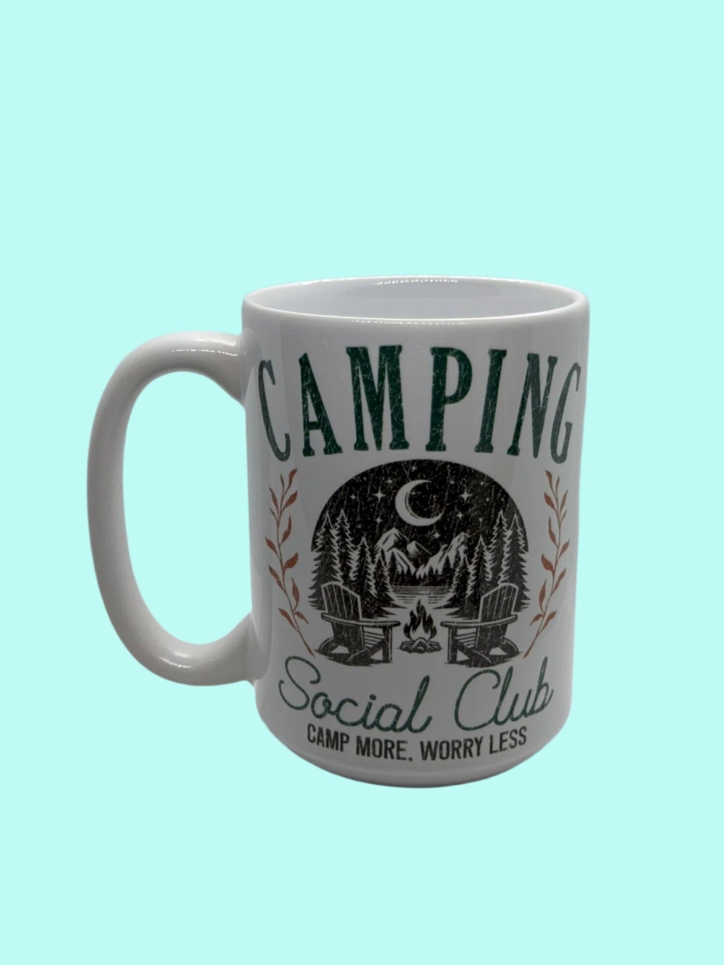 15 oz Custom Coffee Cups Lovey Makes It Camping Social Club