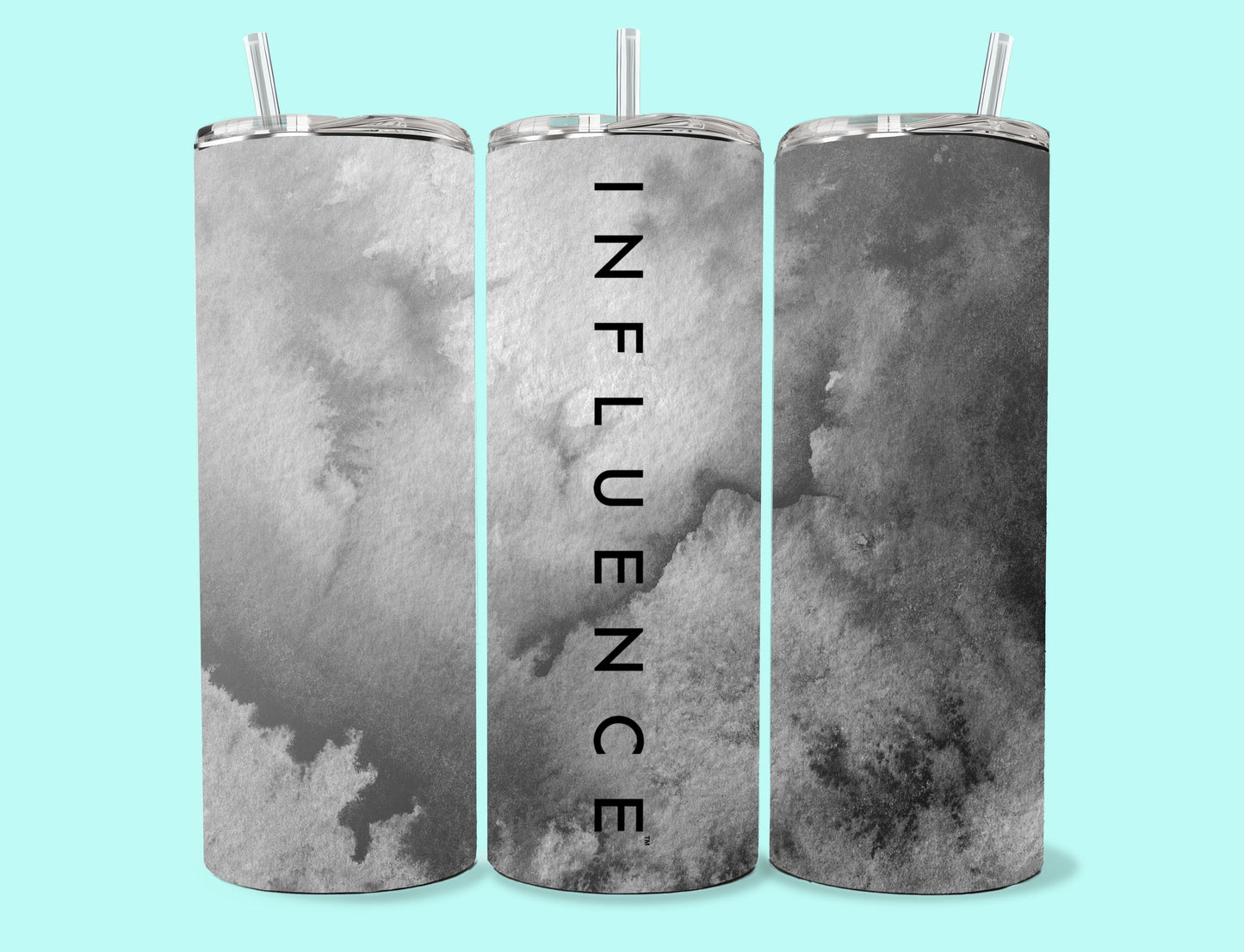 20 oz Skinny Tumbler Grand Design Influence Lovey Makes It Influence on Dark Grey Frost No Name Vertical