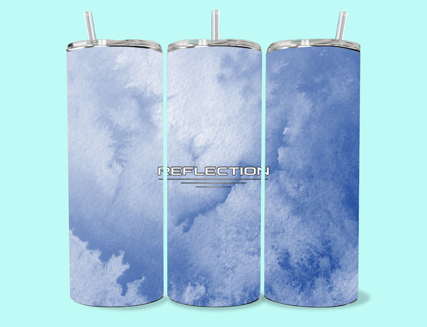 20 oz Skinny Tumbler Grand Design Reflection Lovey Makes It Reflection on Blue Frost No Name Horizontal <- ->