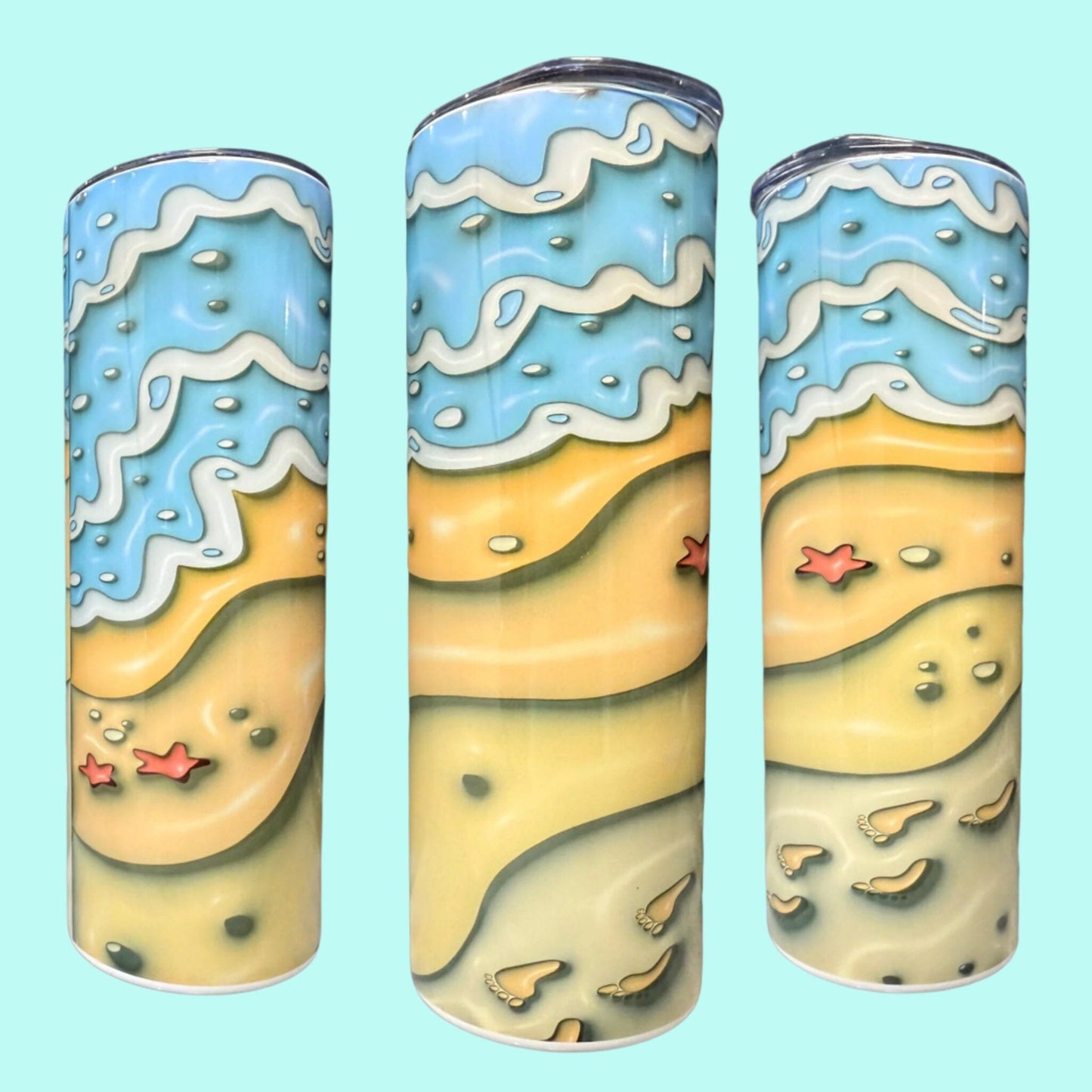 20 oz Skinny Tumblers - Customizable Lovey Makes It Waves No Name