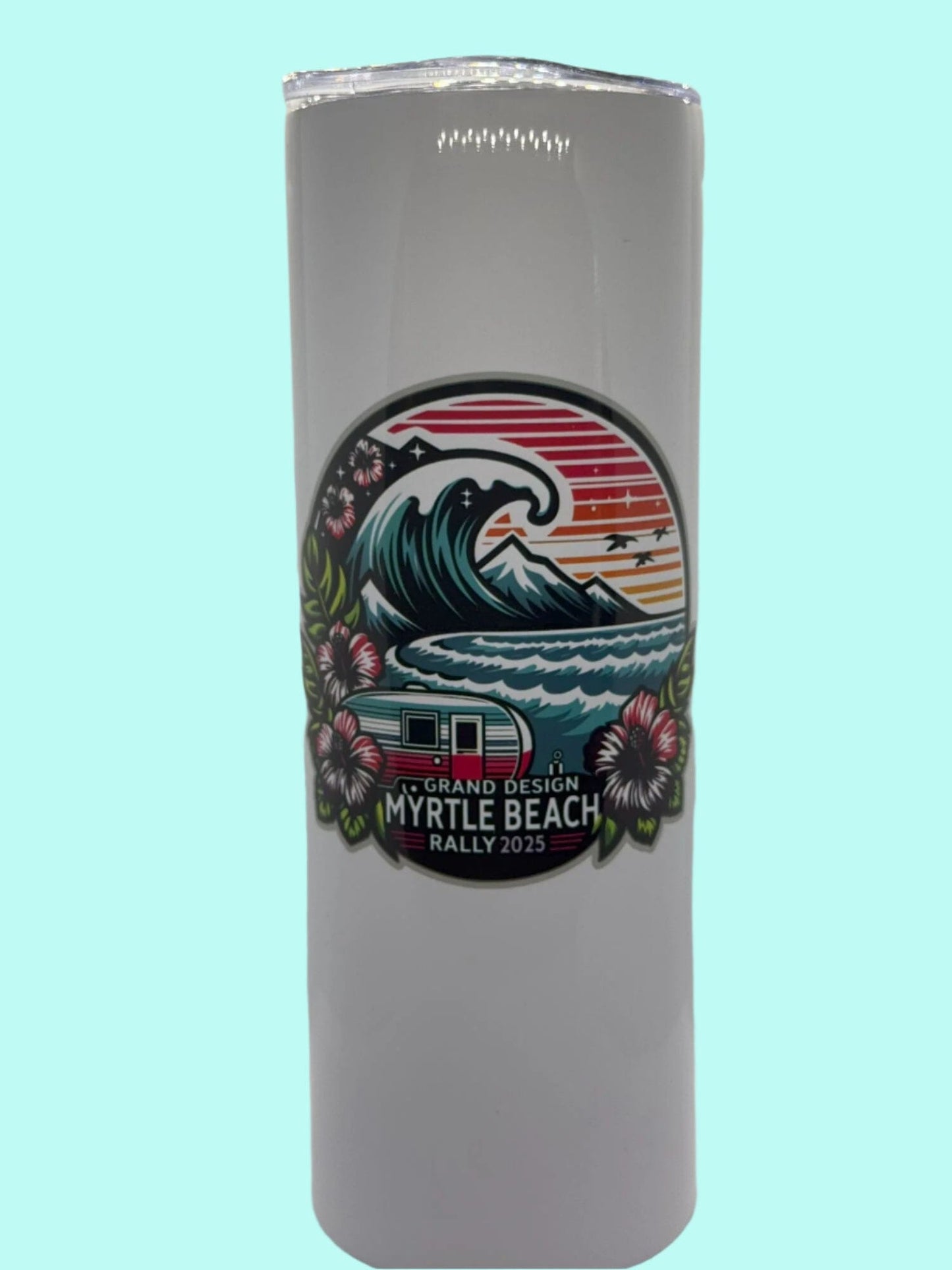 20 oz Skinny Tumblers Limited Edition 2025 MB GD Rally Lovey Makes It 2025 MB Rally Logo