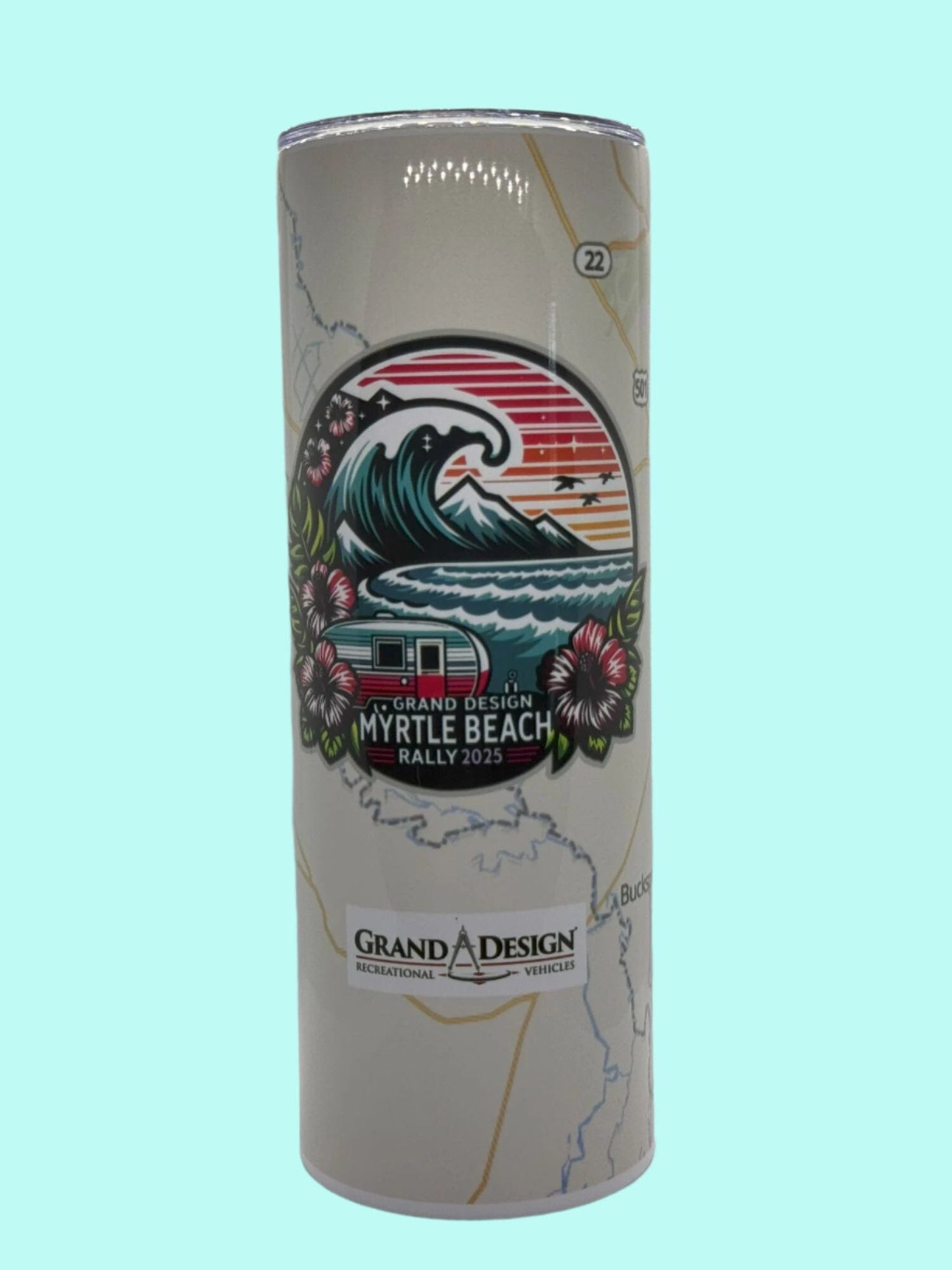 20 oz Skinny Tumblers Limited Edition 2025 MB GD Rally Lovey Makes It 2025 MB Rally Map