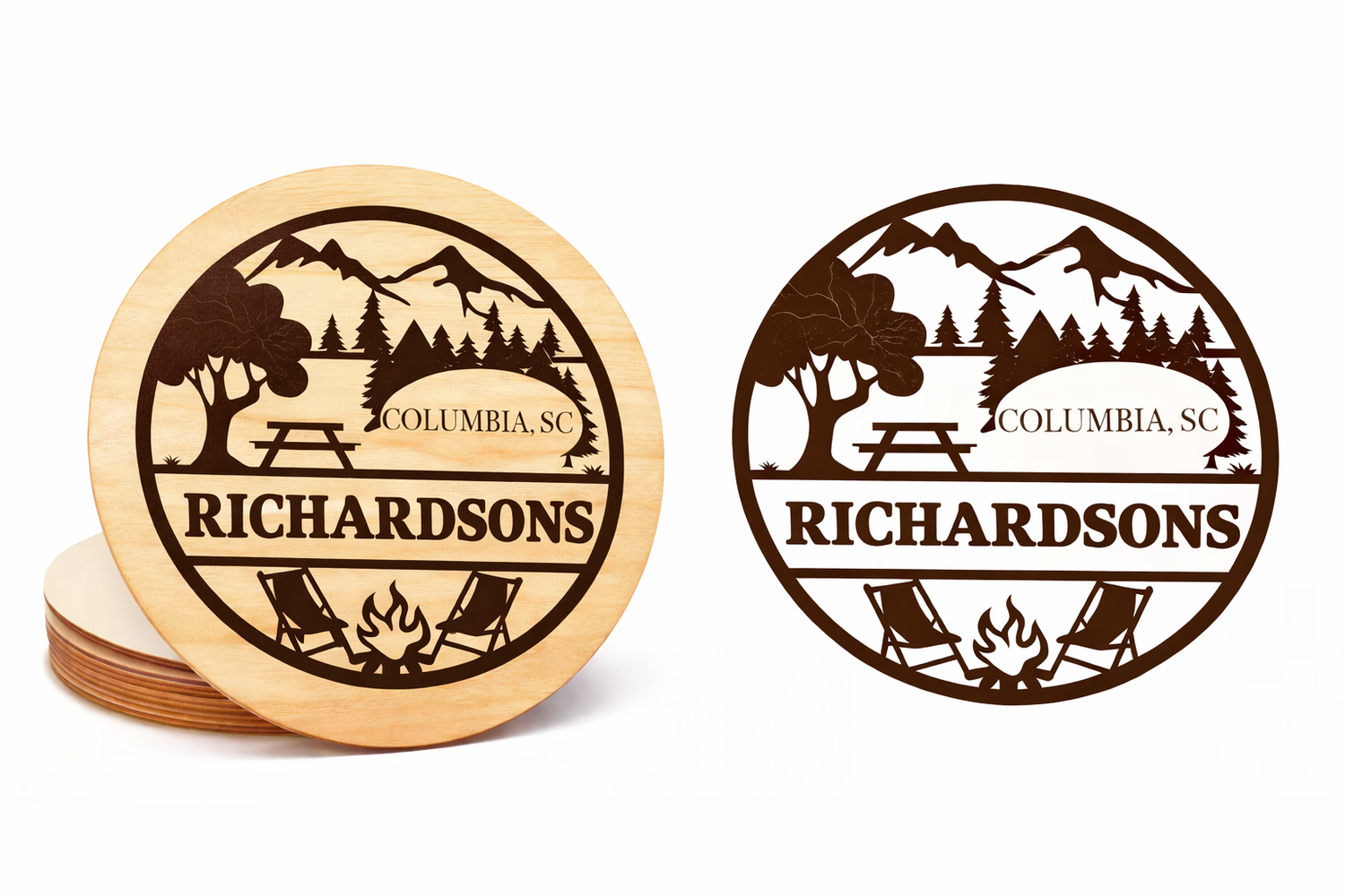 Personalized Camping Vinyl Sign