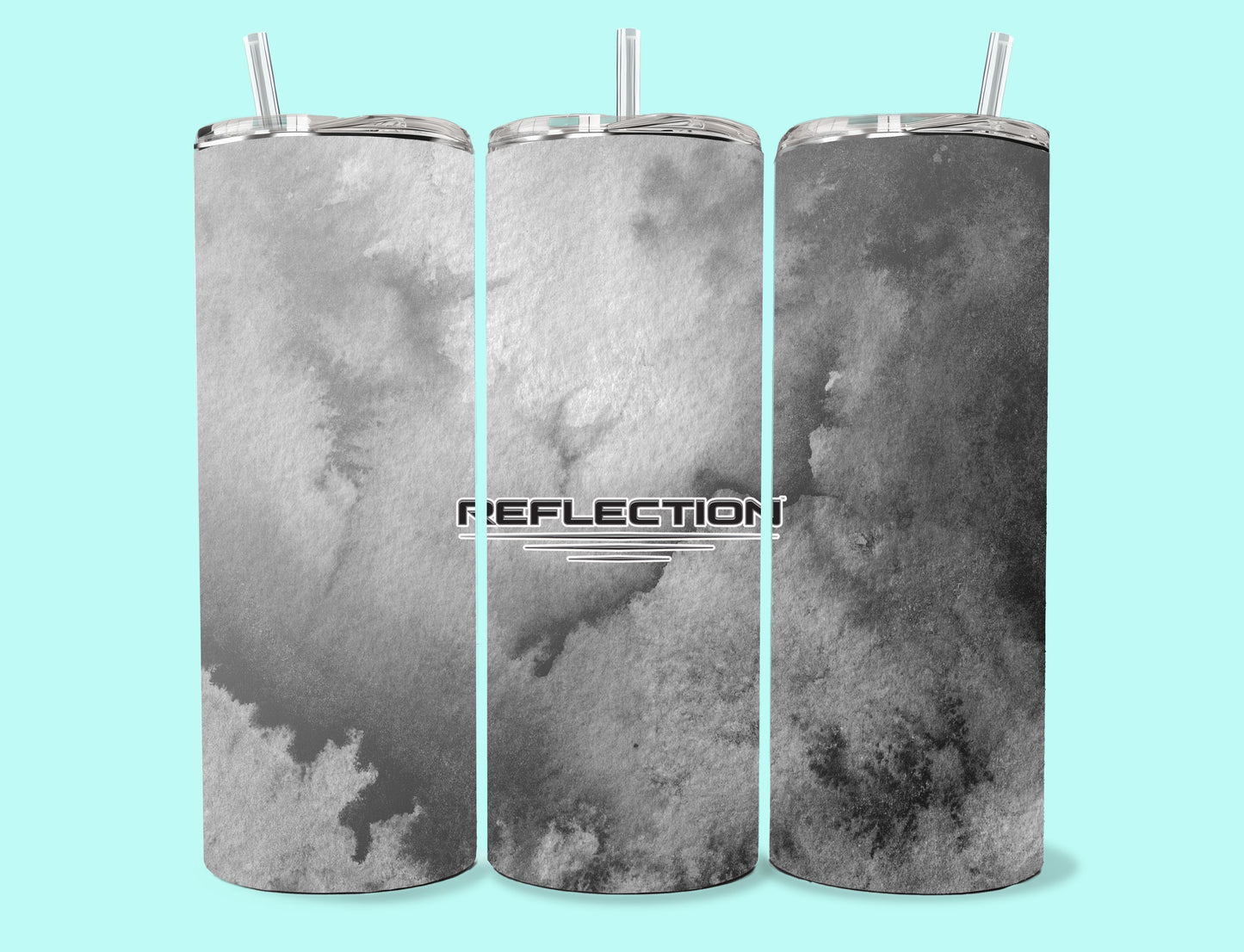20 oz Skinny Tumbler Grand Design Reflection Lovey Makes It Reflection on Dark Grey Frost No Name Horizontal <- ->