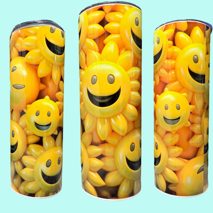 20 oz Skinny Tumblers - Customizable Lovey Makes It Sunshine Smiles No Name 