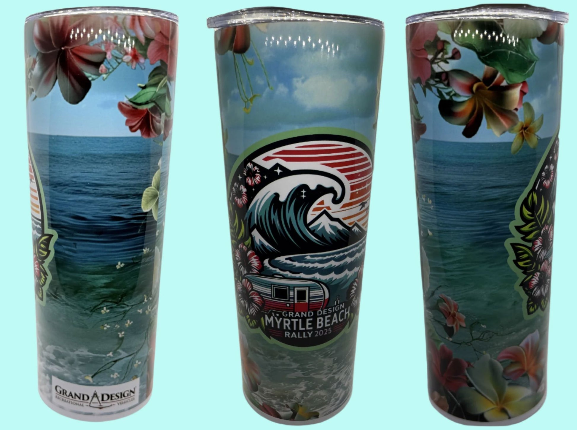 20 oz Skinny Tumblers Limited Edition 2025 MB GD Rally Lovey Makes It 2025 MB Blue Sea 