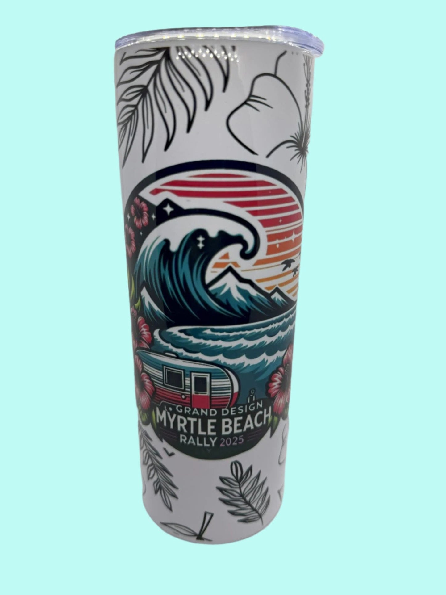 20 oz Skinny Tumblers Limited Edition 2025 MB GD Rally Lovey Makes It 2025 MB Rally Black & White Hawaiian 