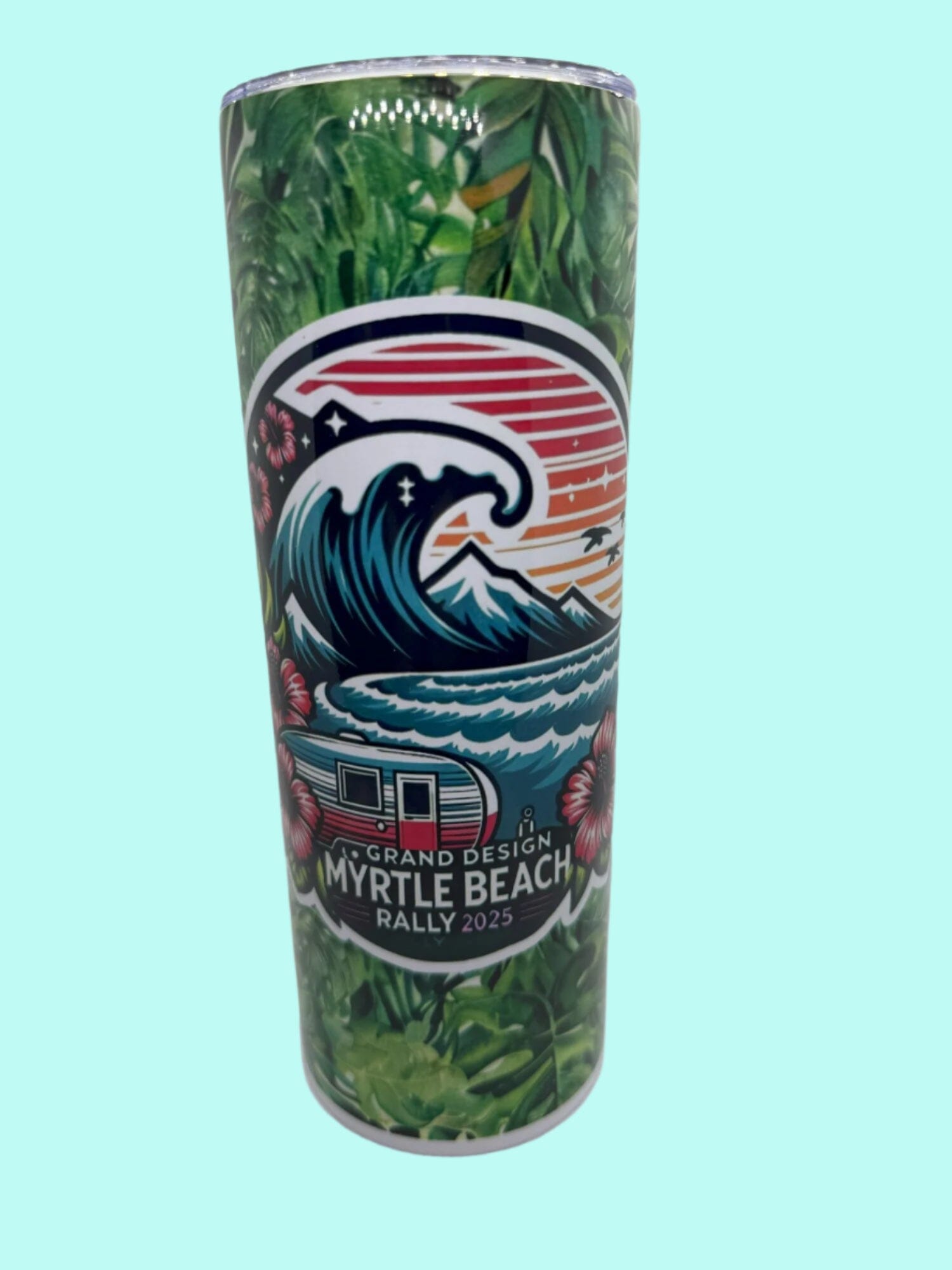 20 oz Skinny Tumblers Limited Edition 2025 MB GD Rally Lovey Makes It 2025 MB Rally Dense Green Foliage 