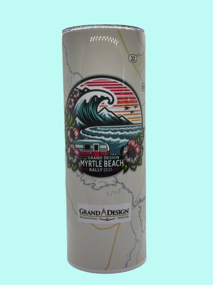 20 oz Skinny Tumblers Limited Edition 2025 MB GD Rally Lovey Makes It 2025 MB Rally Map 