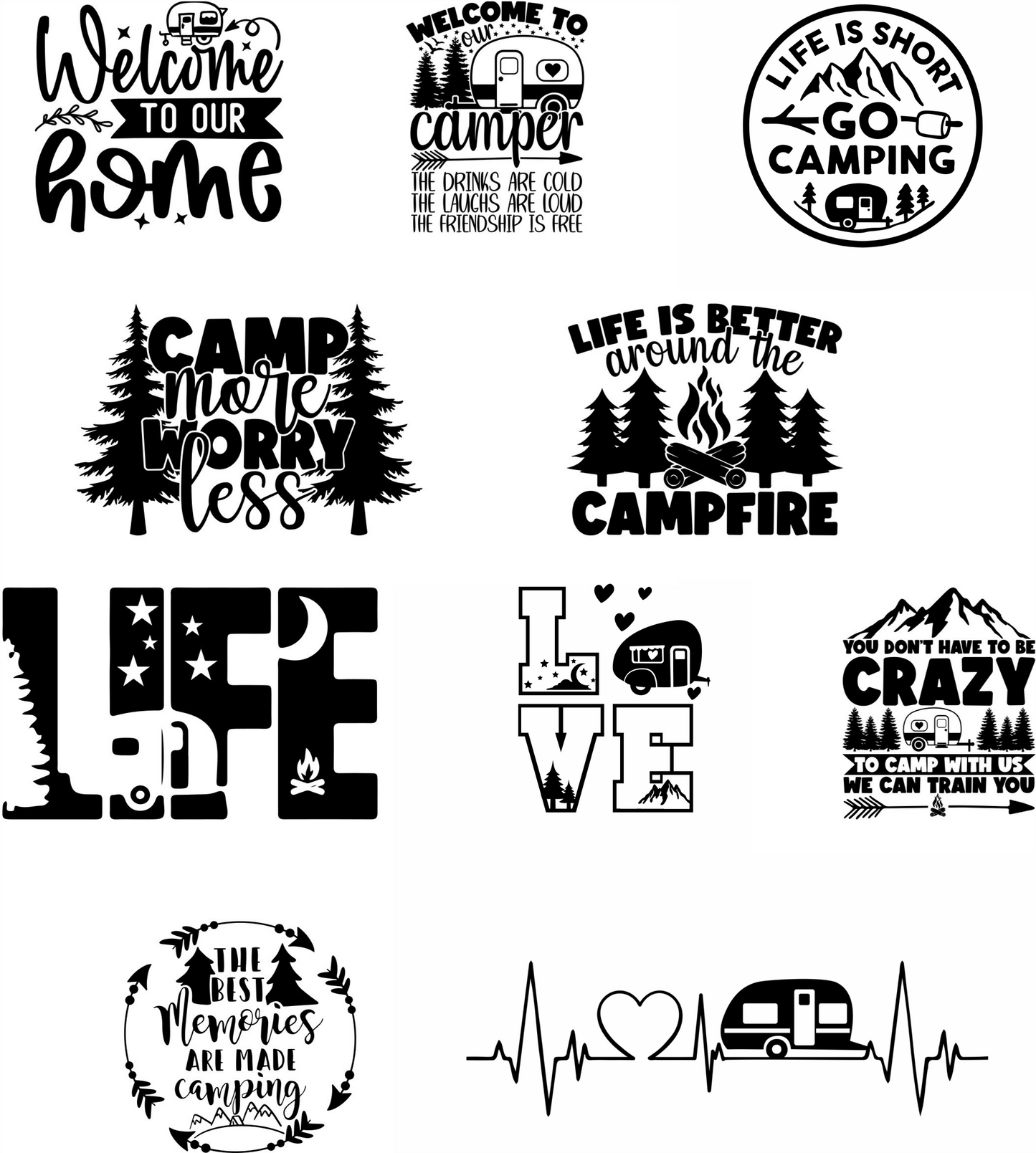 Personalized Campsite Bucket Light Decal (5-Gallon Bucket)